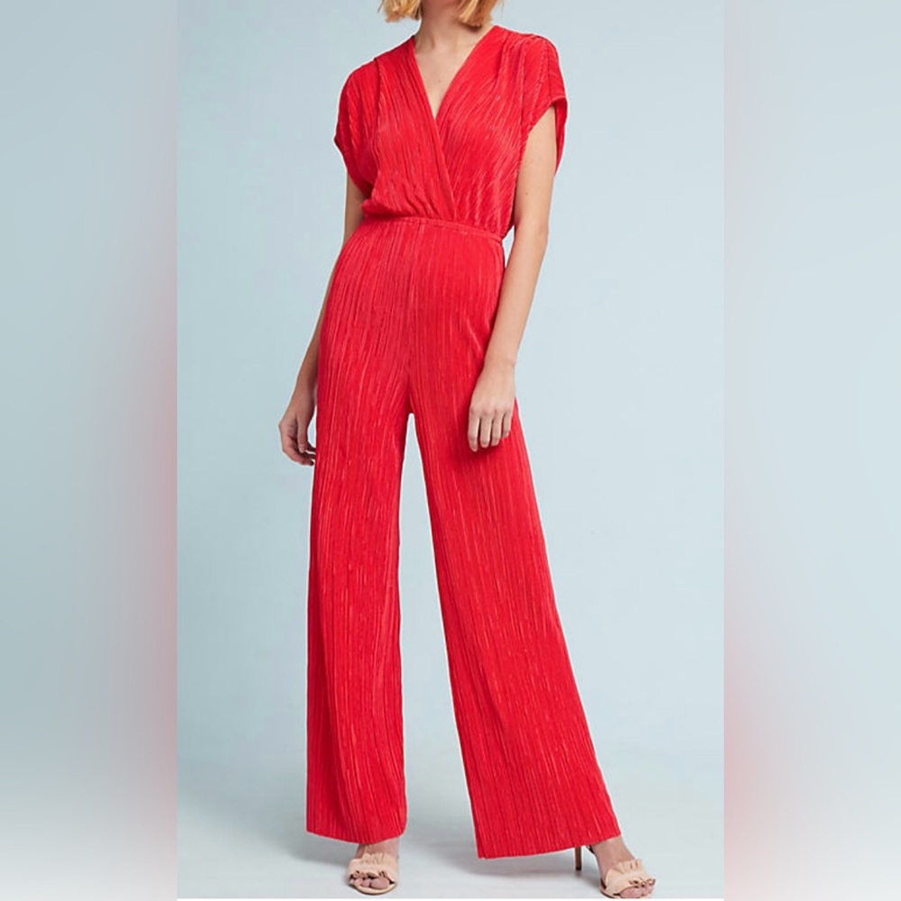 Elegant Red Women's Jumpsuit